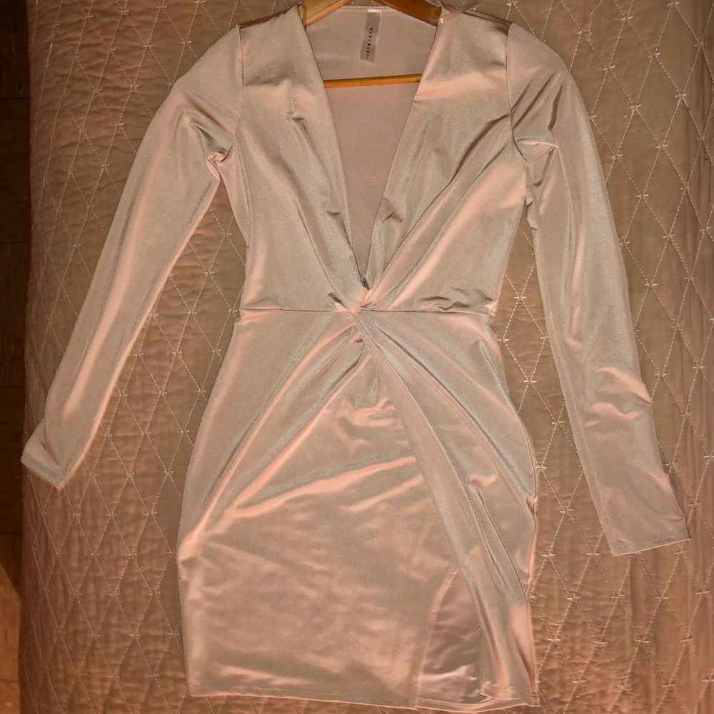 Champagne Satin Sultry Dress
